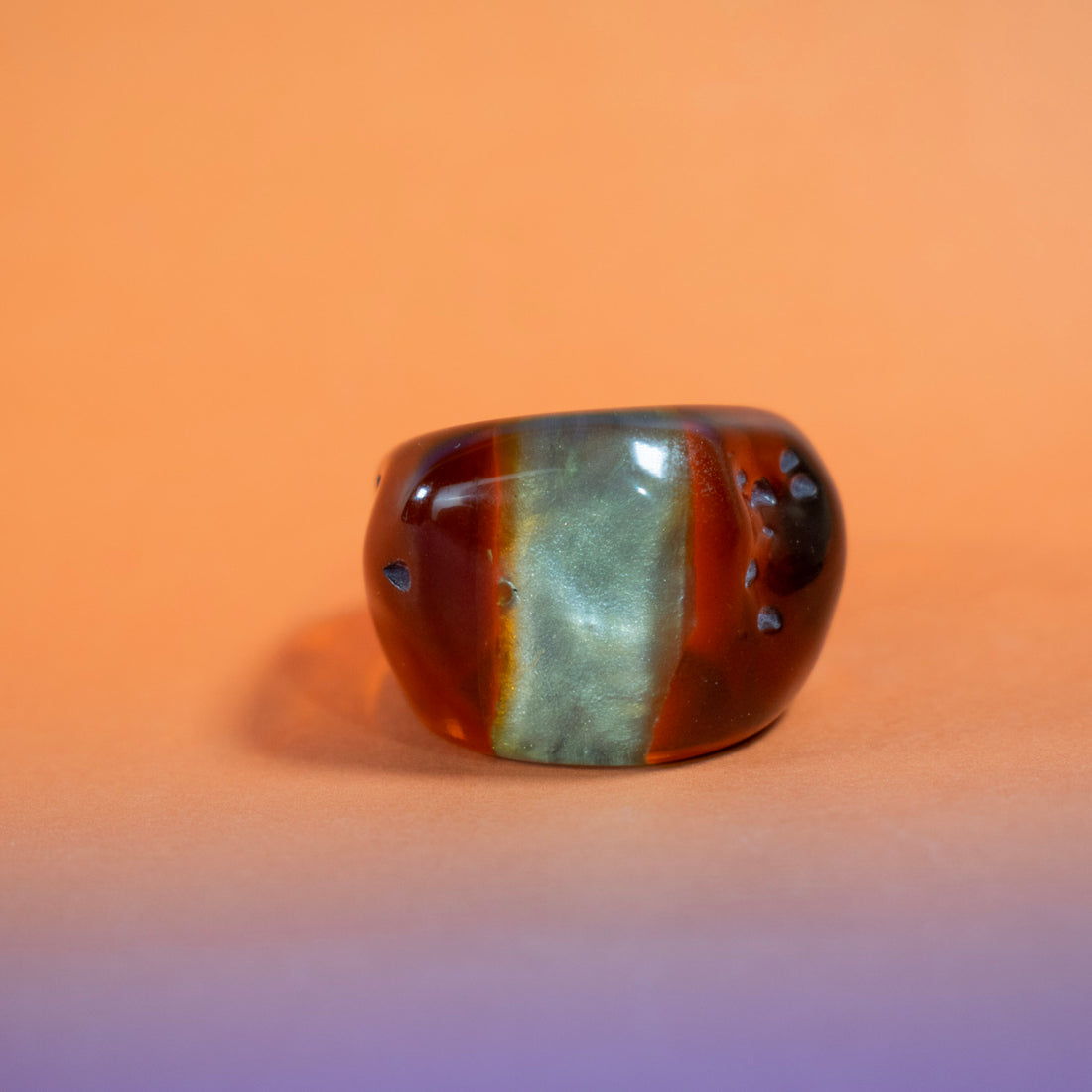 ¡NEW! Anillo Lunar Café - Talla 7