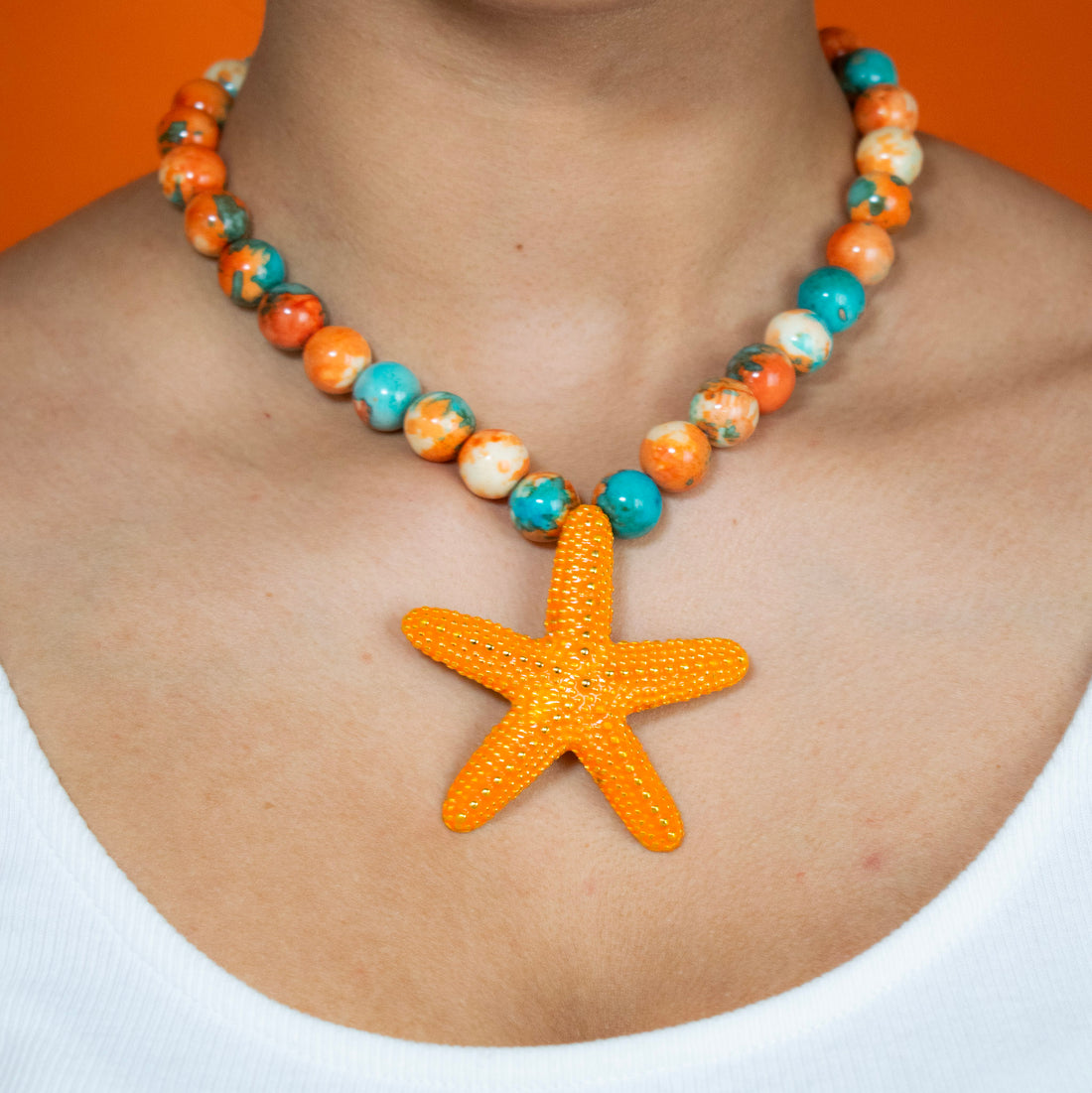 ¡NEW! Collar Luz de Sirena Naranja