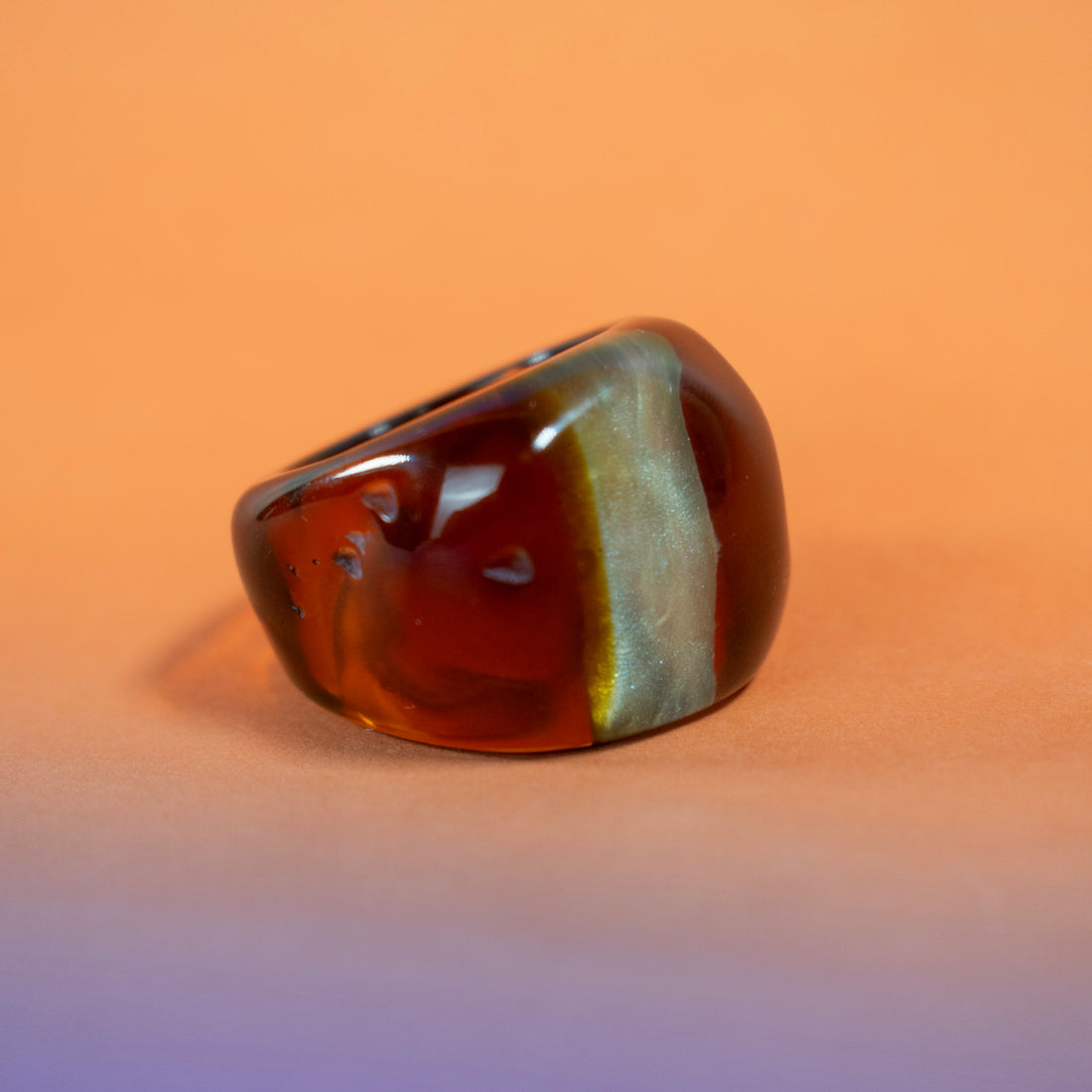 ¡NEW! Anillo Lunar Café - Talla 7