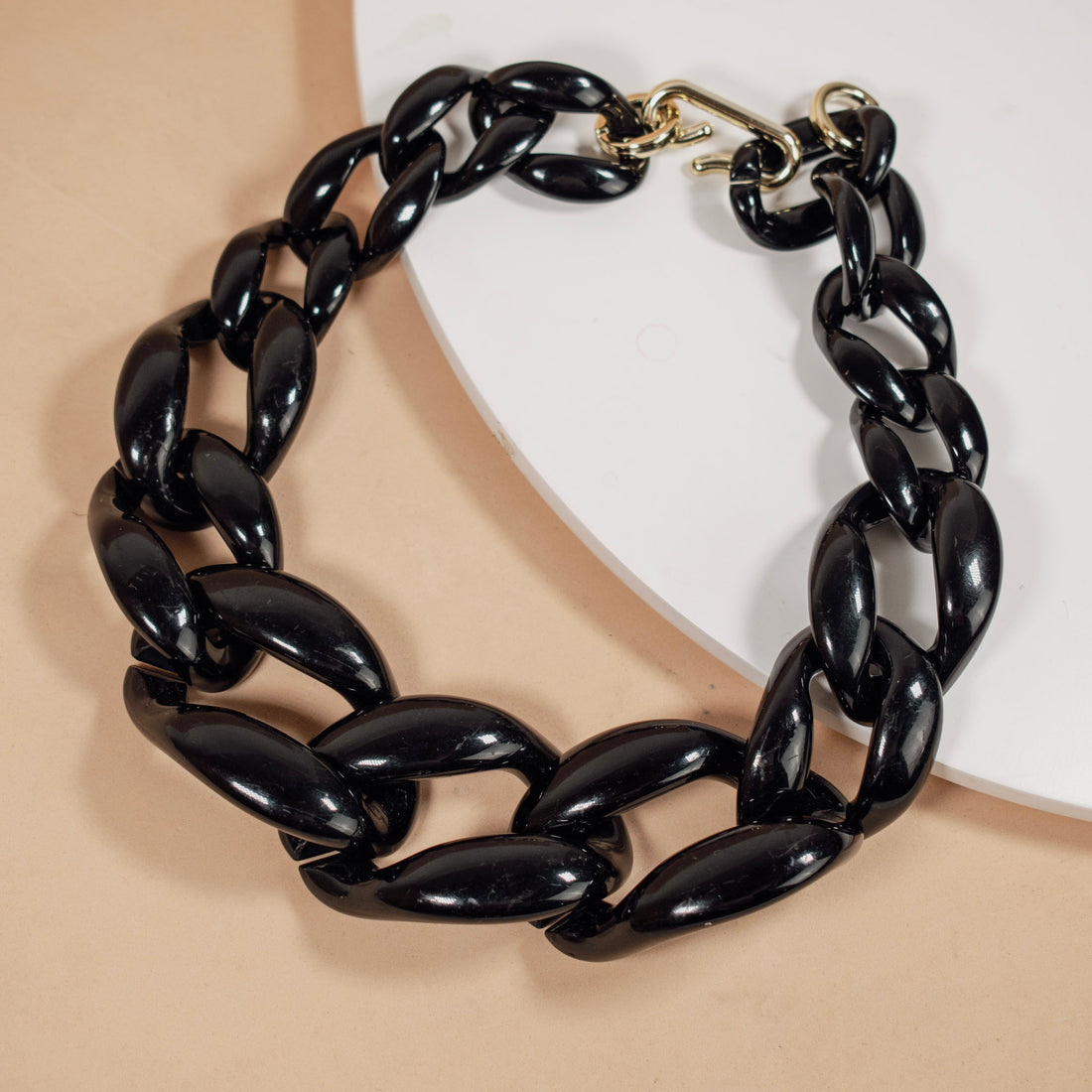 Collar Cadena Negro Grande