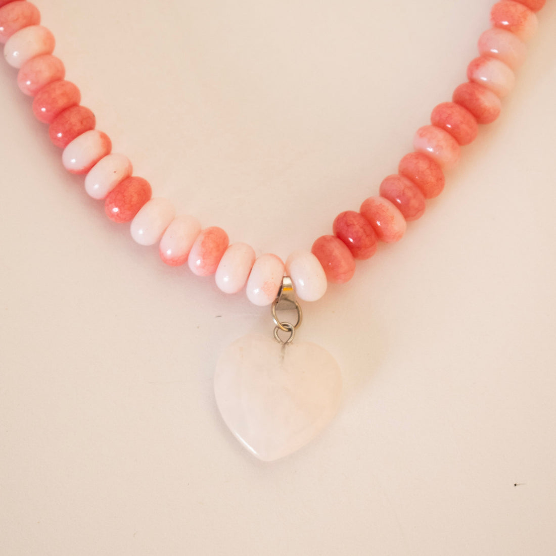 Collar cuentas de Agatá Rosa
