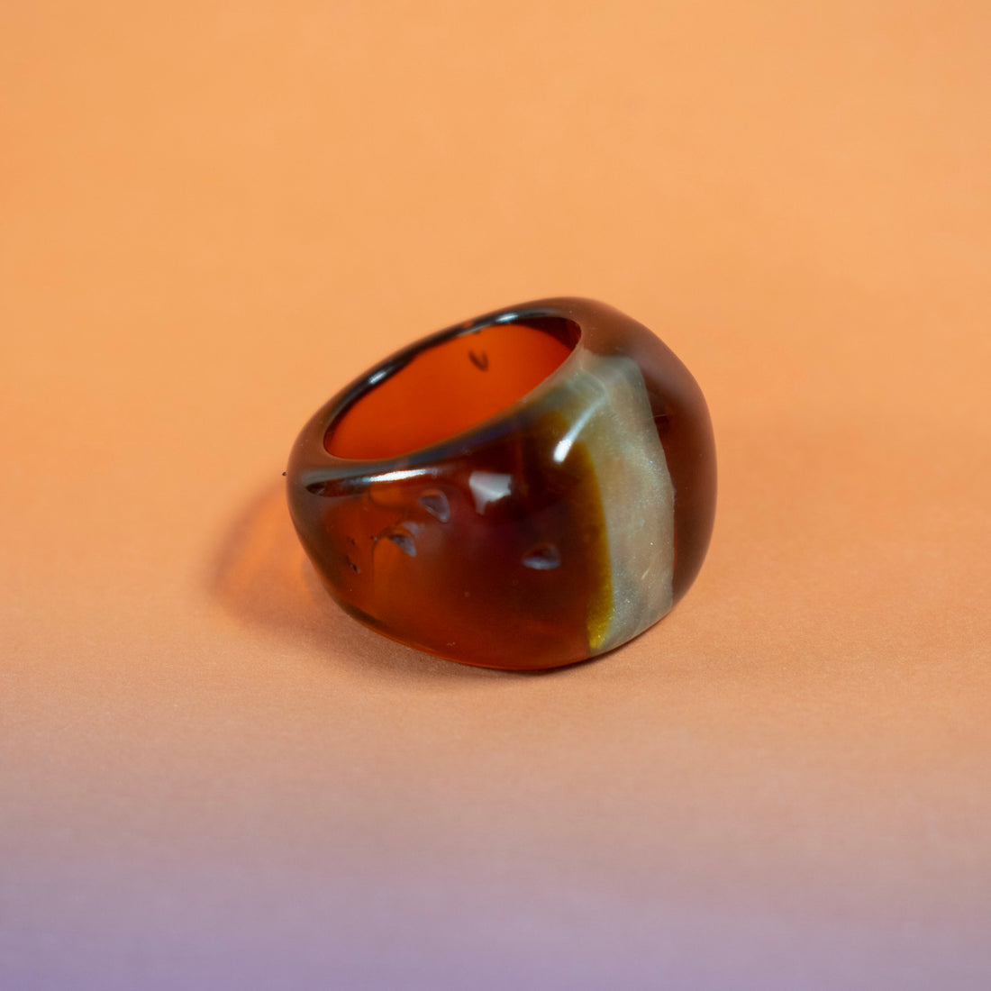 ¡NEW! Anillo Lunar Café - Talla 7