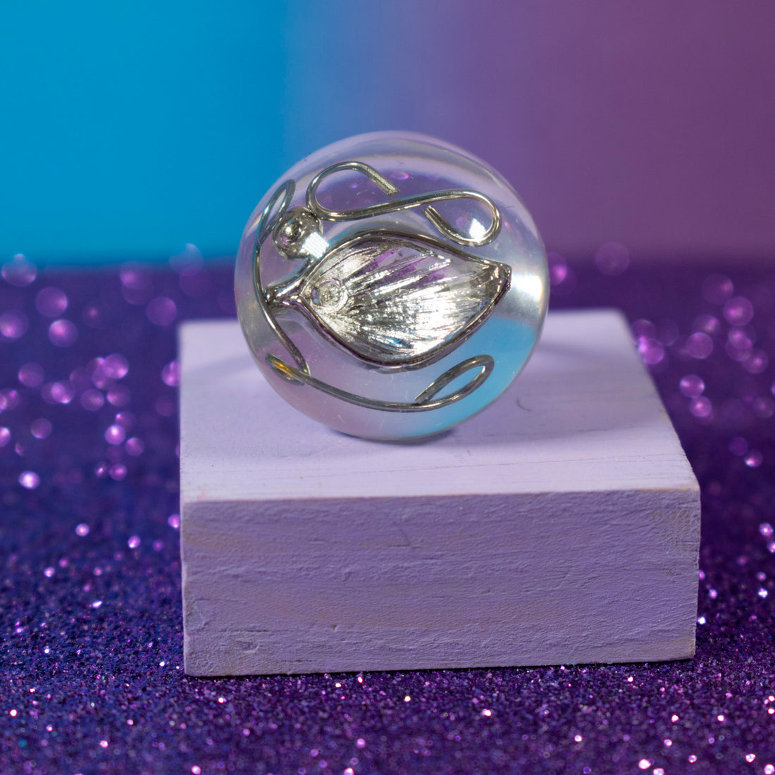 ¡NEW! Anillo Infinito Transparente - Talla 7 ( Ajustable )