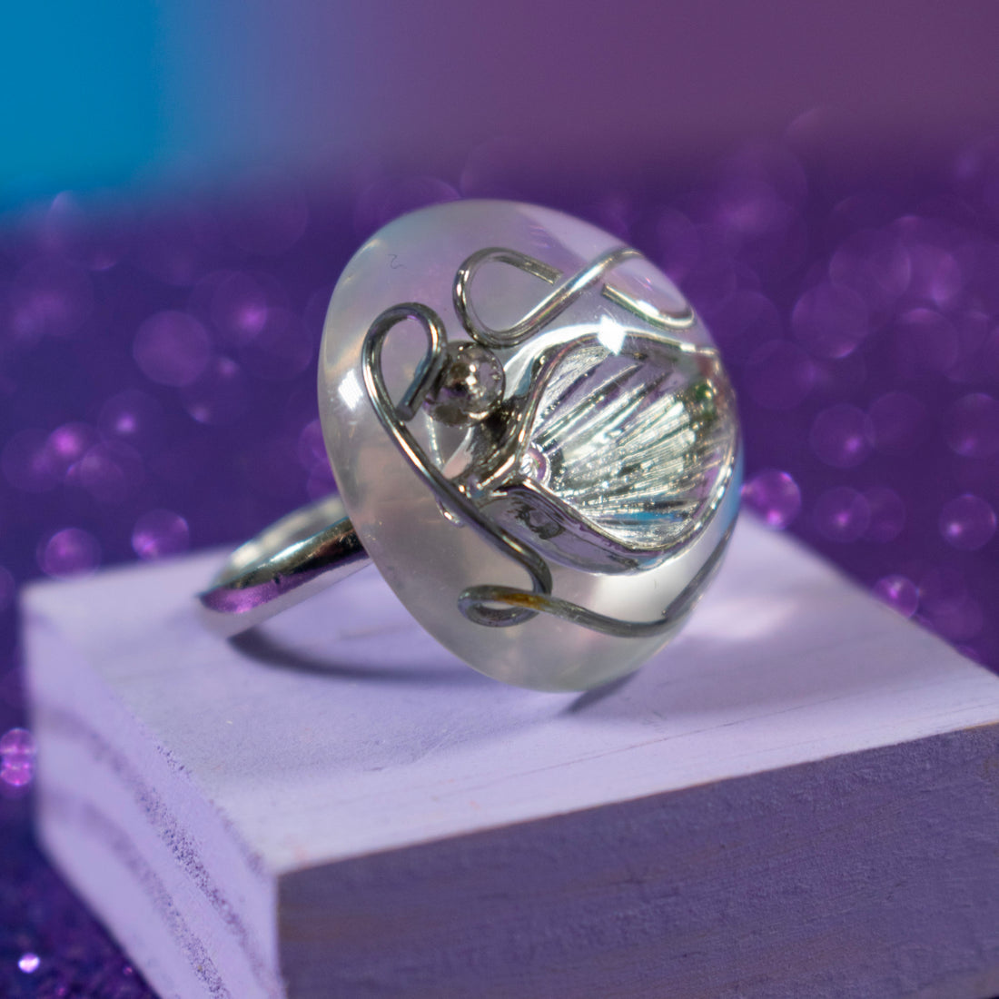 ¡NEW! Anillo Infinito Transparente - Talla 7 ( Ajustable )