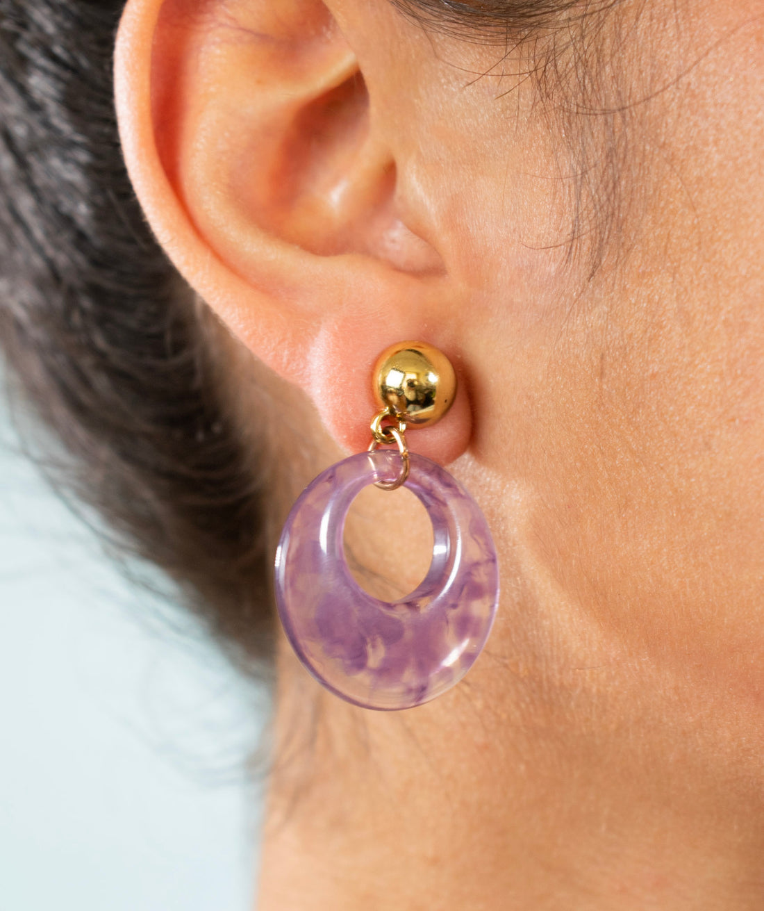 ¡NEW! Aretes Aura Violeta