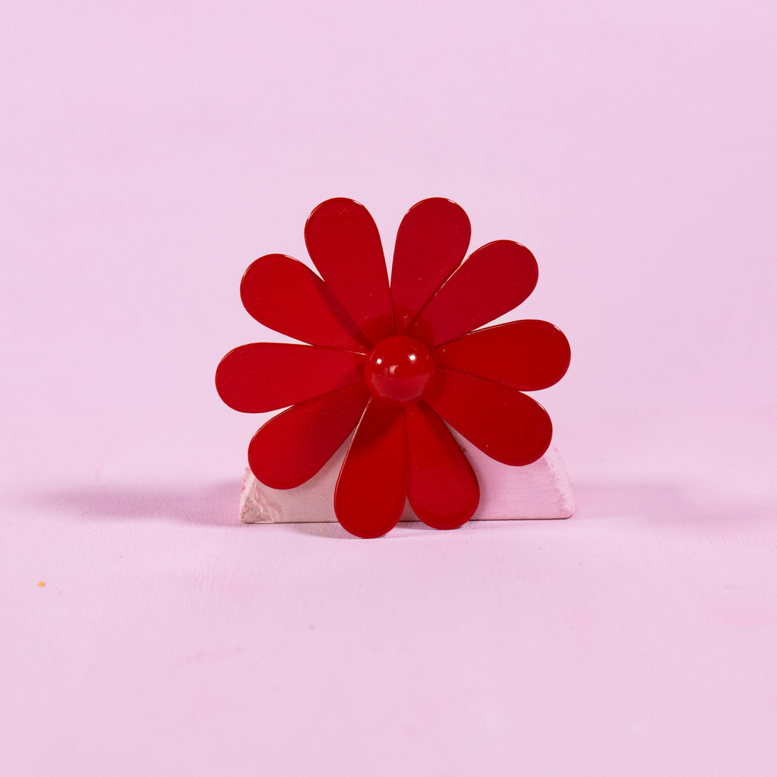 ¡NEW! Aretes Maxi Flor rojo