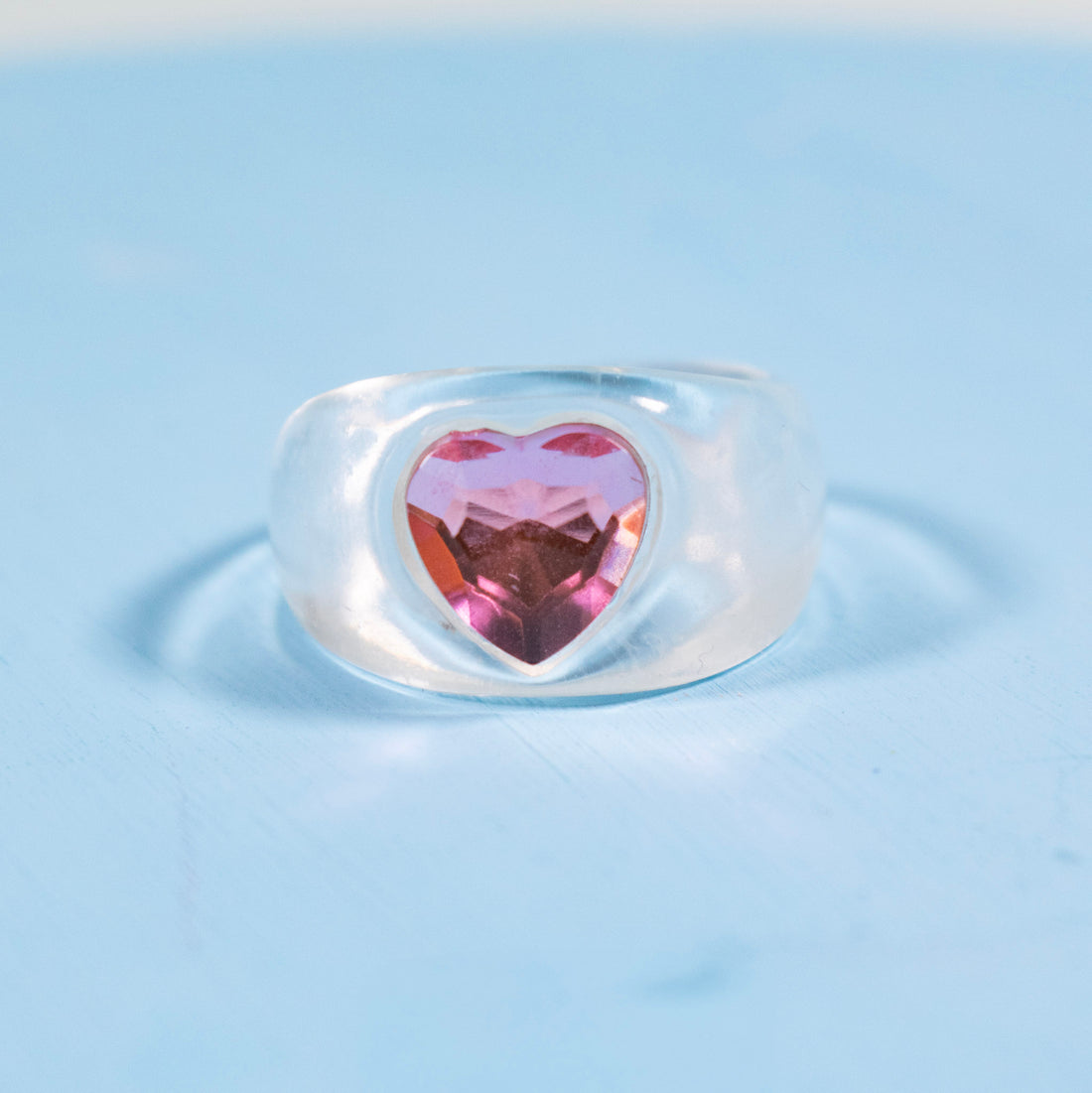 ¡NEW! Anillo Mini corazón Rosa - Talla única 7.5