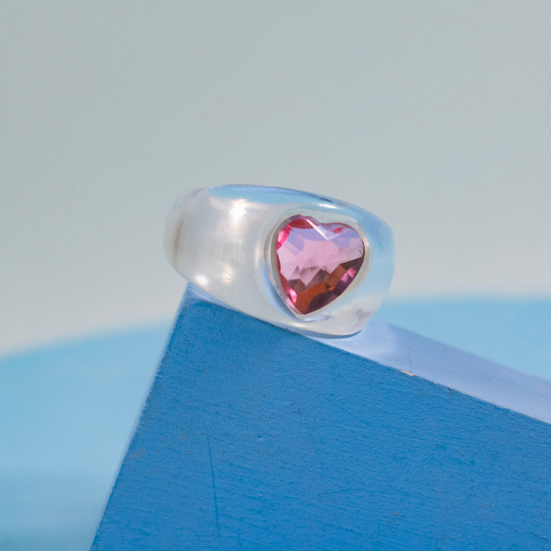 ¡NEW! Anillo Mini corazón Rosa - Talla única 7.5