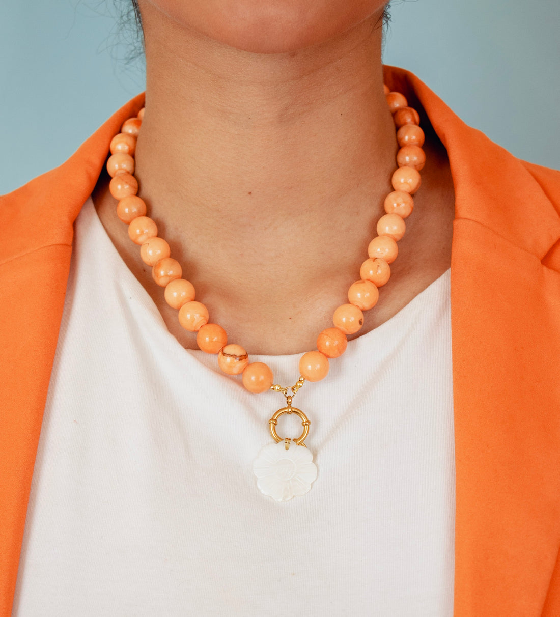 Collar Coral Naranja