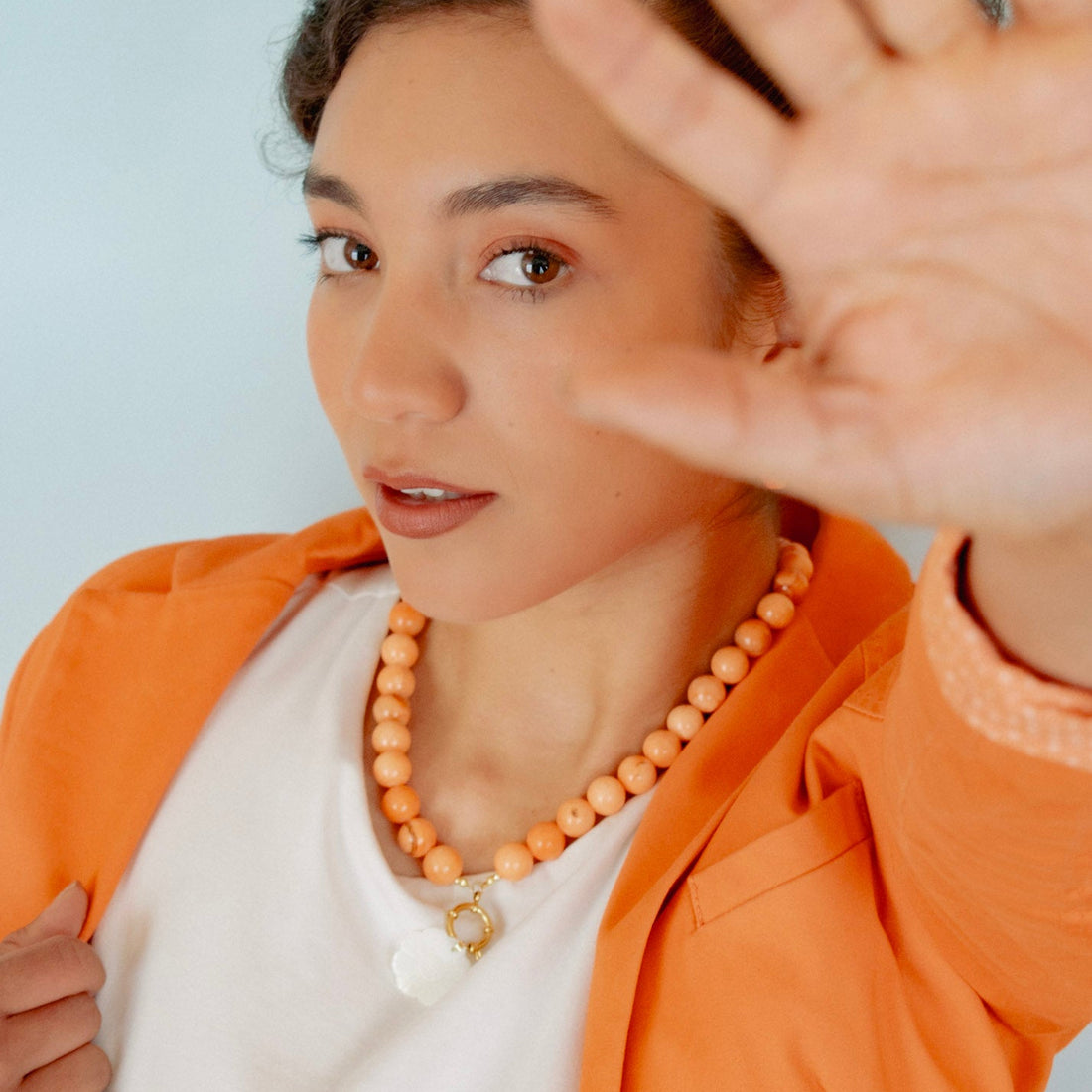 Collar Coral Naranja