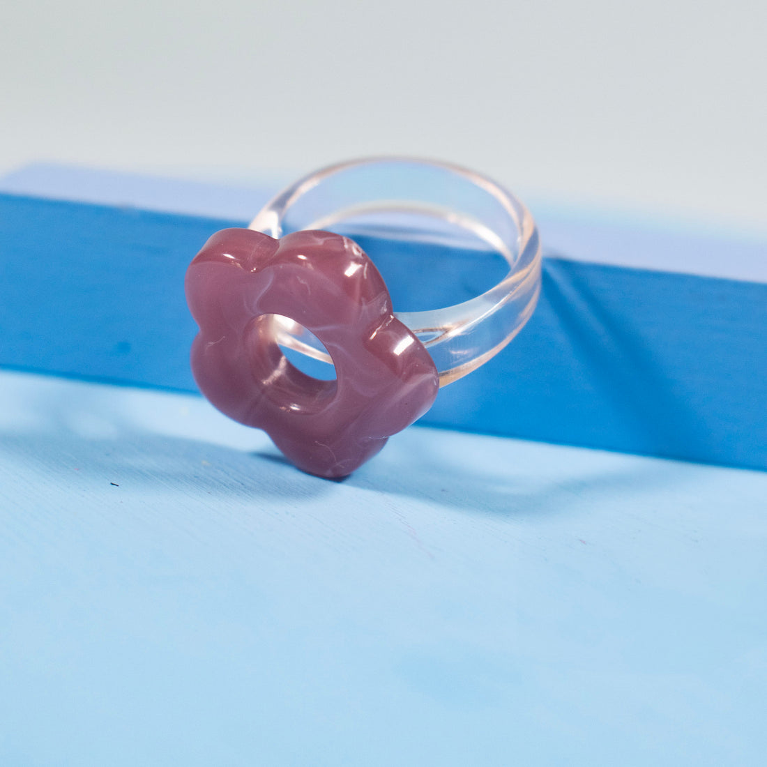 ¡NEW! Anillo Flor Pop Lila- Talla única 7