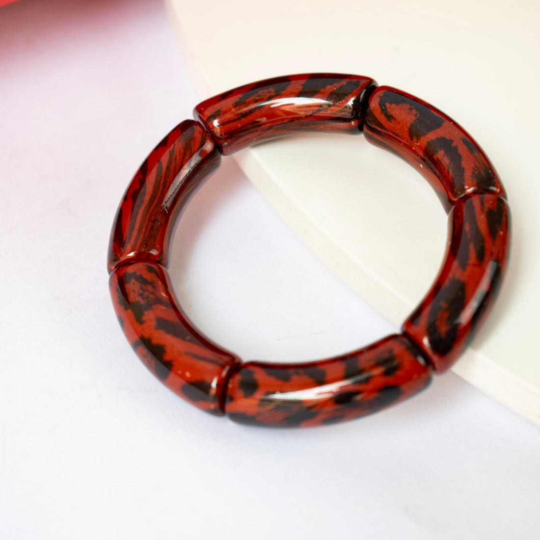Pulsera Acrílico Salvaje Rojo