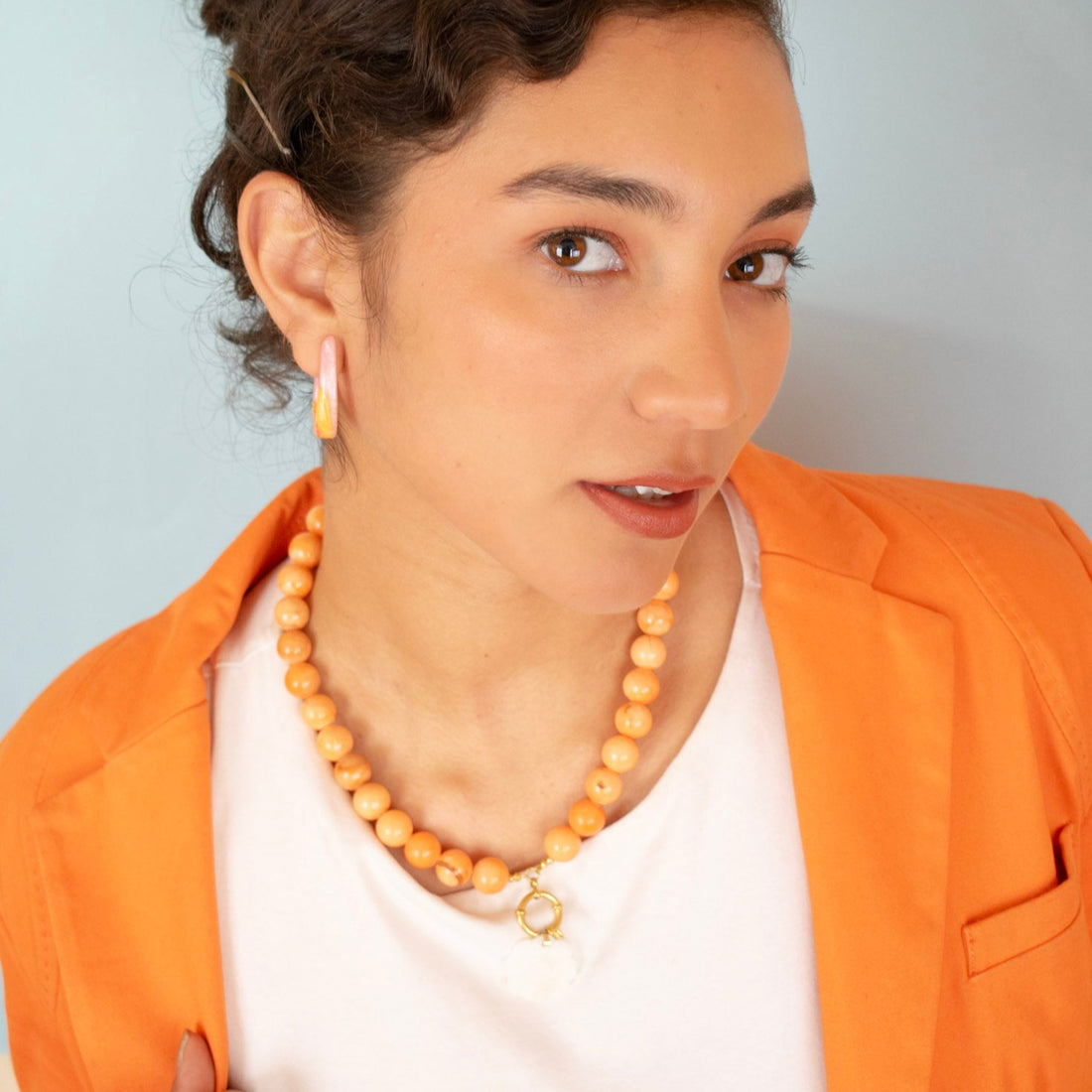 Collar Coral Naranja