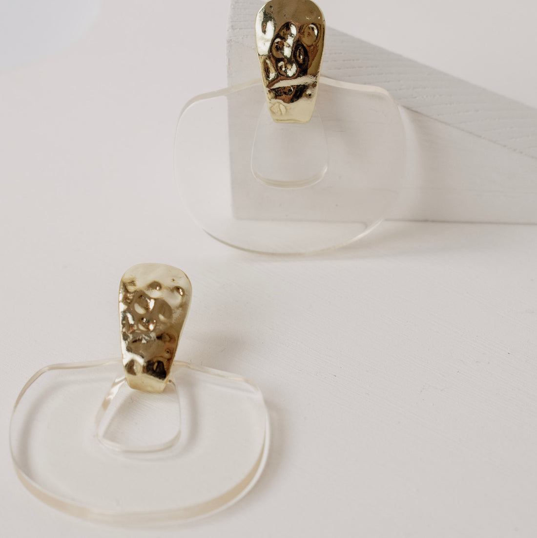 Aretes Acrílicos Diamante Transparente