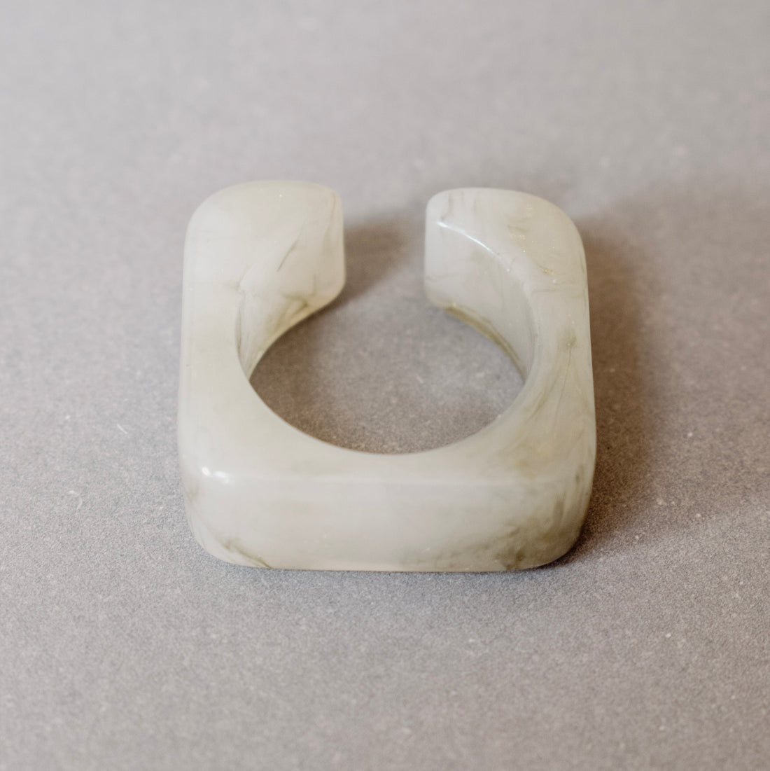 Anillos acrílico cuadrado Gris - Talla única 6