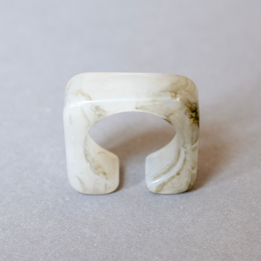 Anillos acrílico cuadrado Gris - Talla única 6