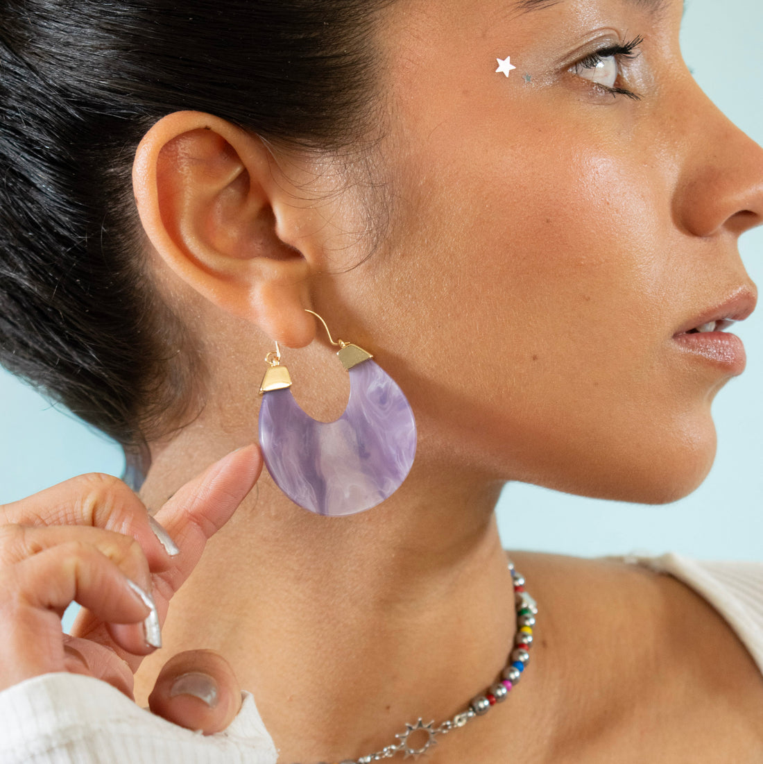 ¡NEW! Aretes Nova Morado