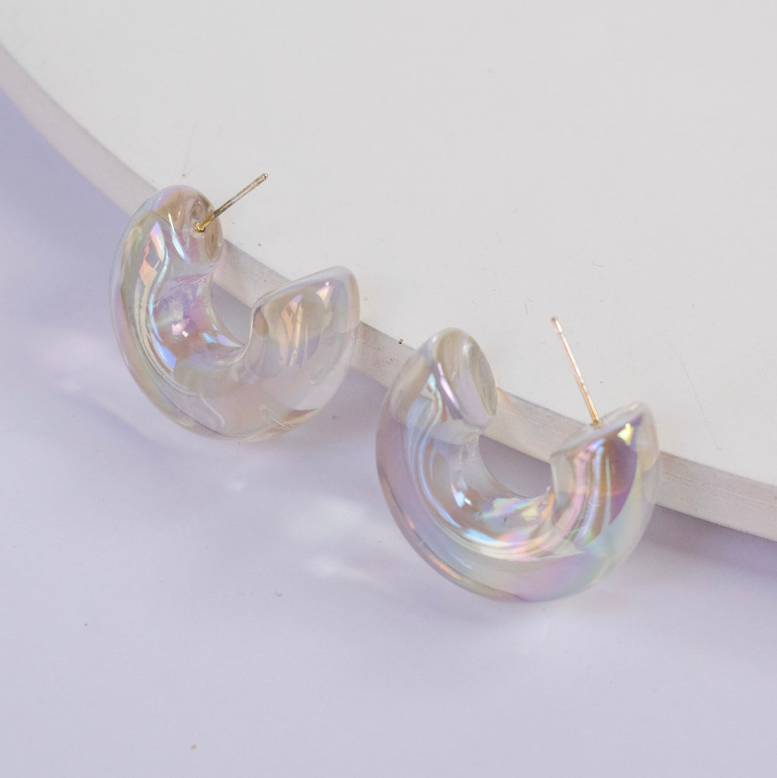 Aretes Acrílico Chunky Transparentes