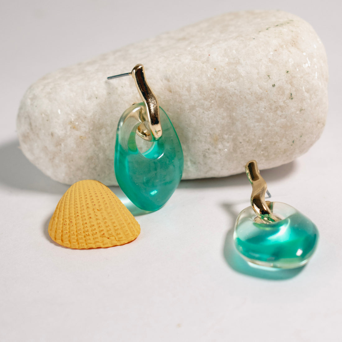 Aretes Aurora Marina Azul Claro pequeño