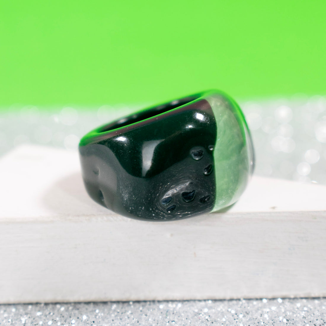 ¡NEW! Anillo Lunar verde - Talla 7