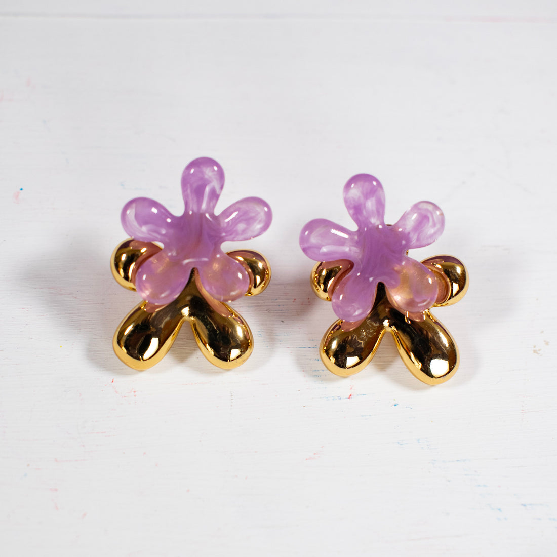 ¡NEW! Aretes Rosalía Púrpura