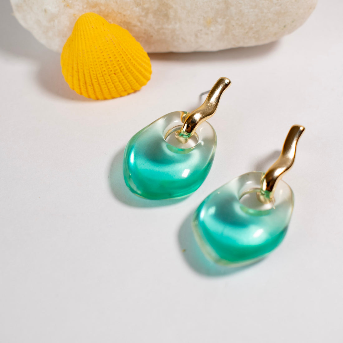 Aretes Aurora Marina Azul Claro pequeño