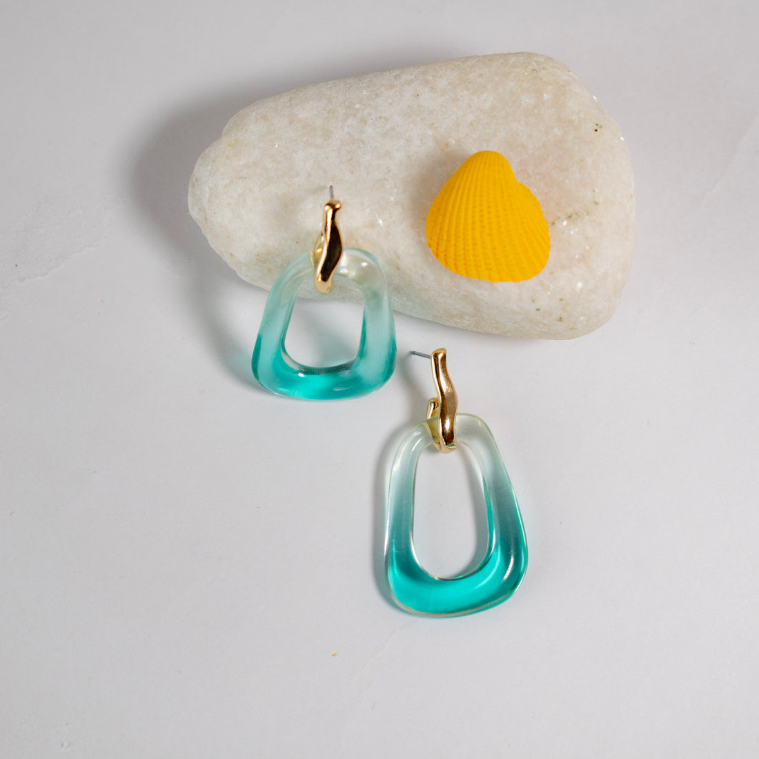 Aretes Aurora Marina Azul claro