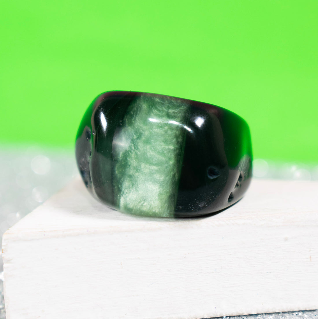 ¡NEW! Anillo Lunar verde - Talla 7