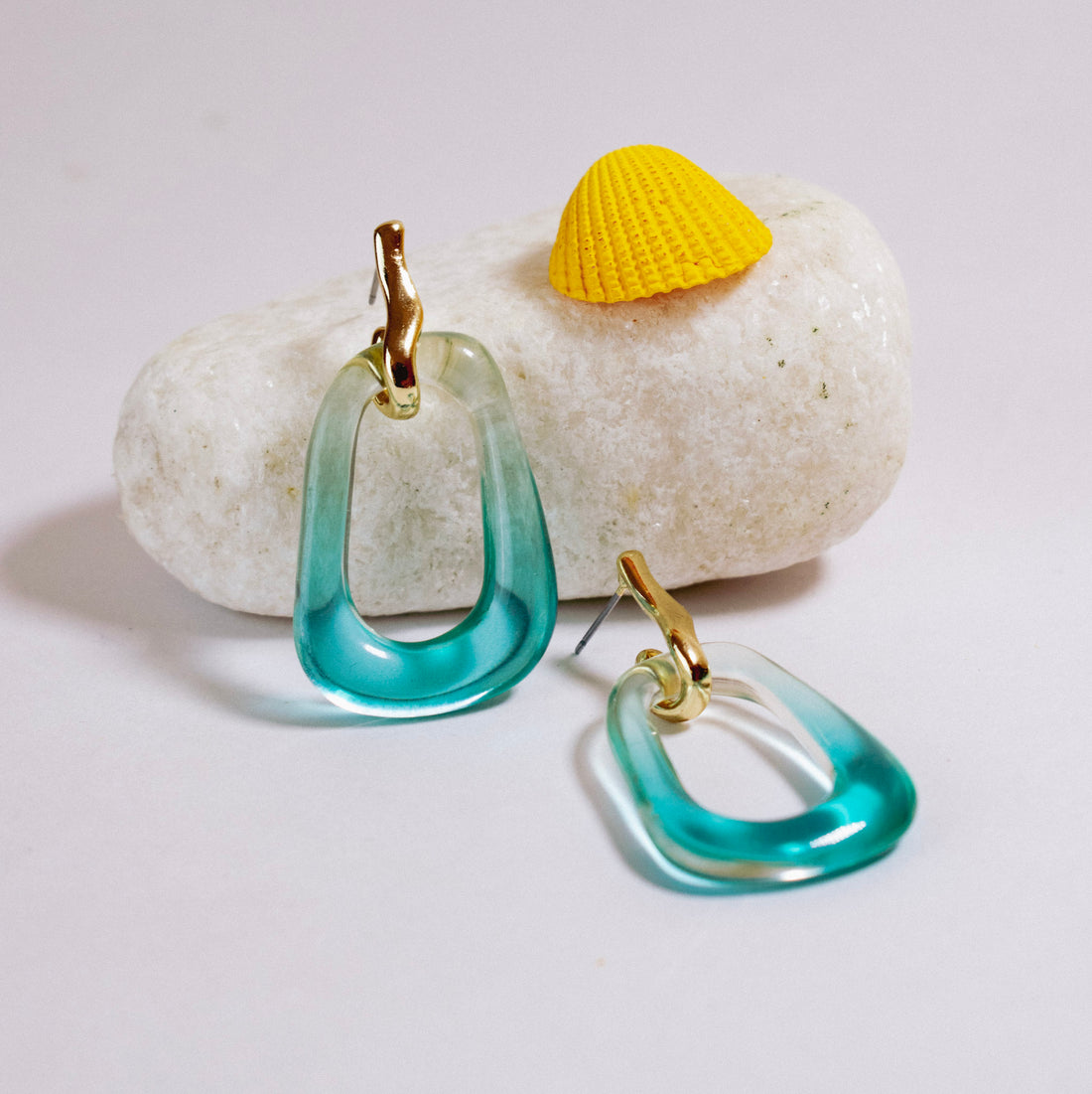 Aretes Aurora Marina Azul claro