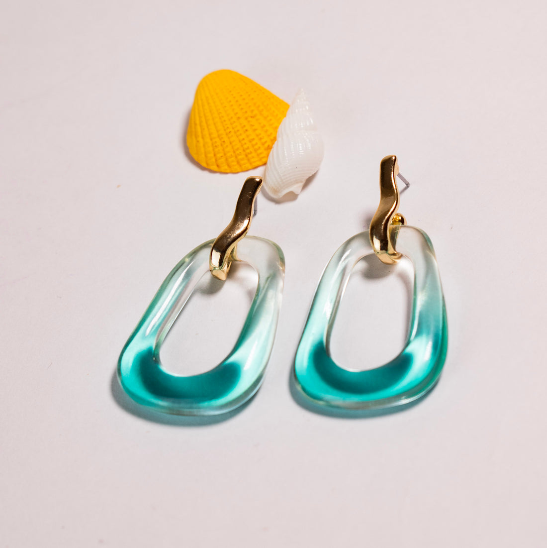 Aretes Aurora Marina Azul claro