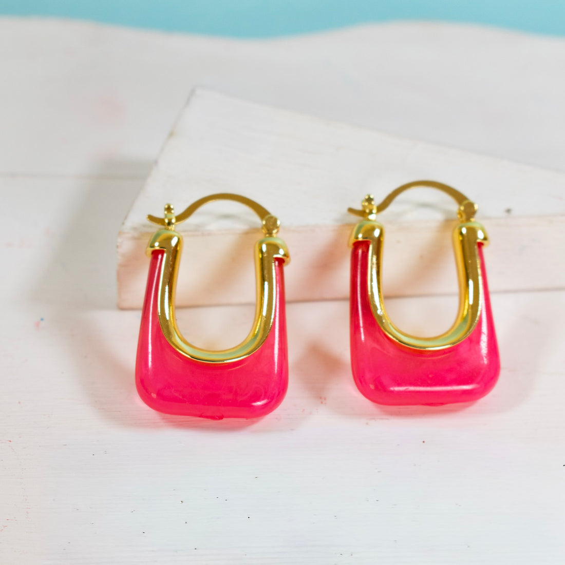 ¡NEW! Aretes Aurora Fucsia