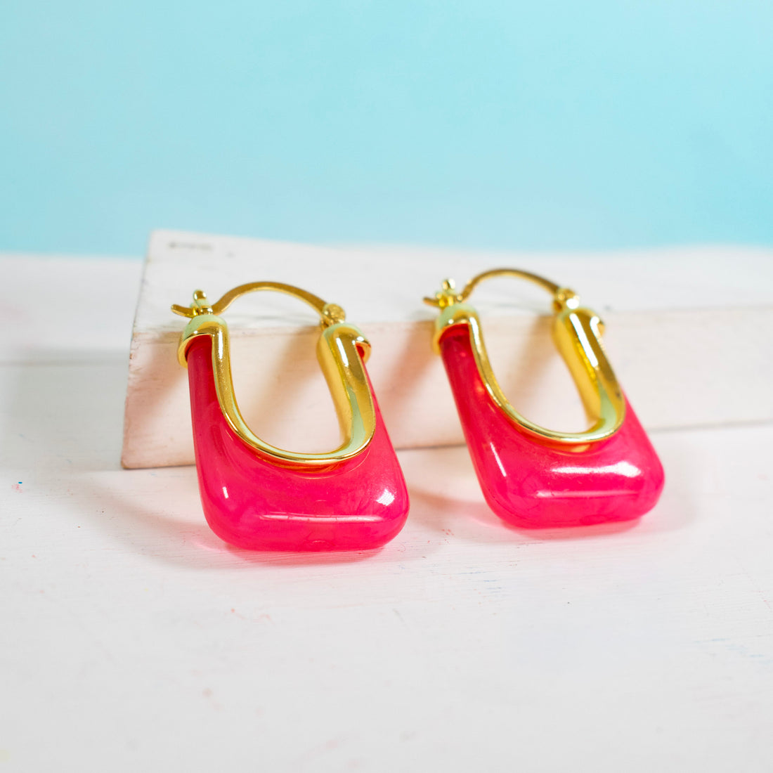 ¡NEW! Aretes Aurora Fucsia