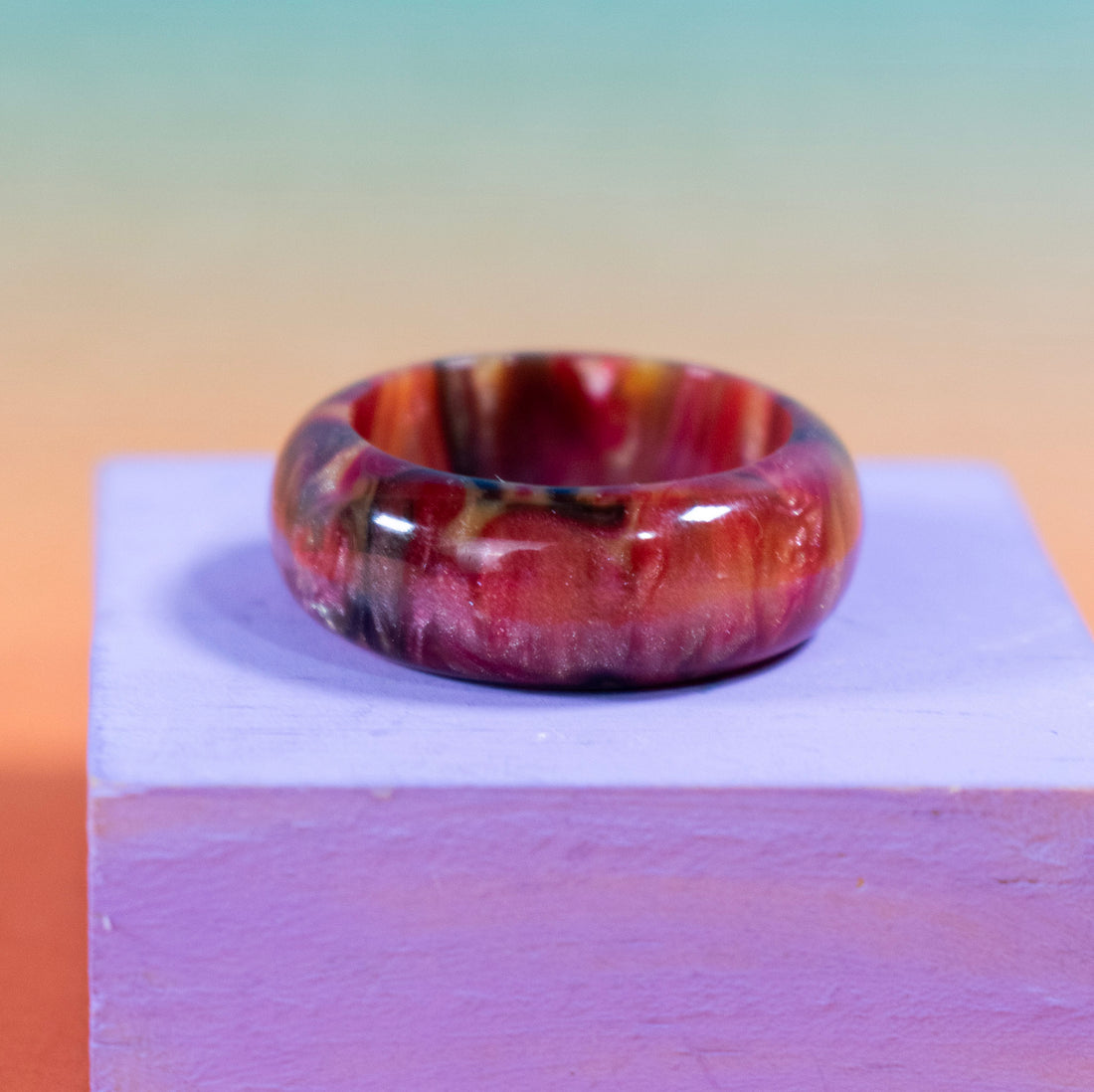 ¡NEW! Anillo aurora Rojo - Talla 7