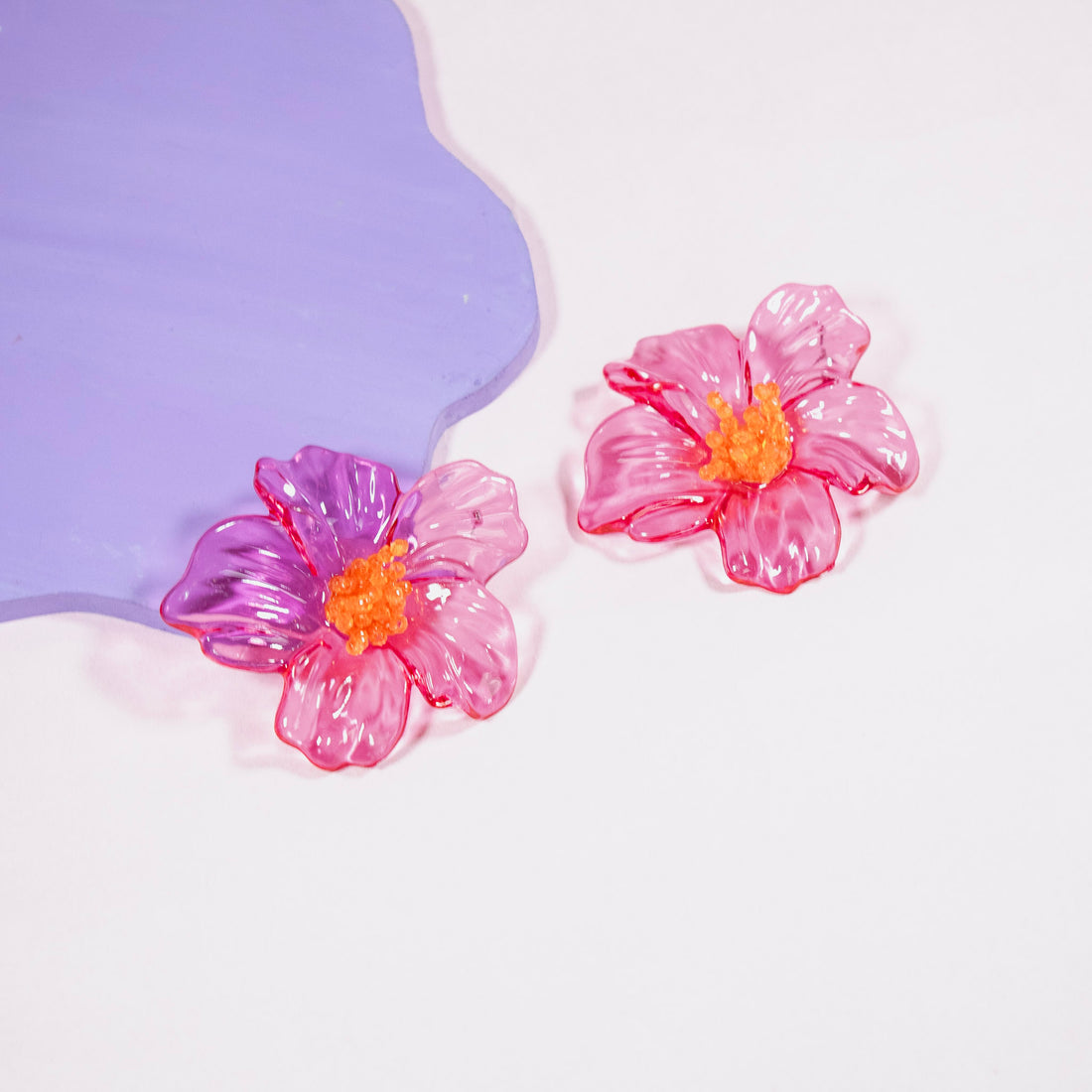 ¡NEW! Aretes MAXI Flores Místicas Fucsia