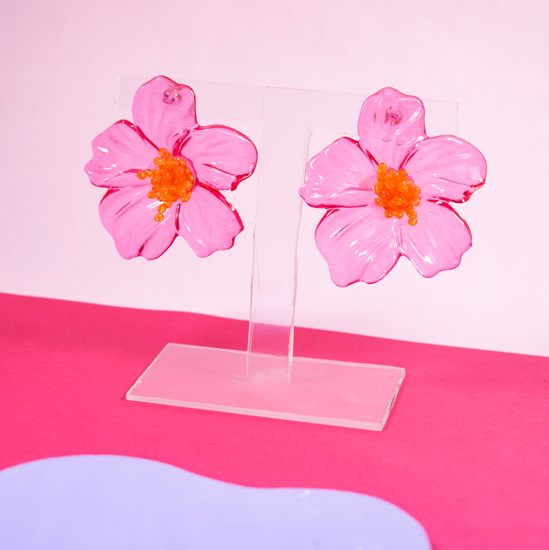 ¡NEW! Aretes MAXI Flores Místicas Fucsia