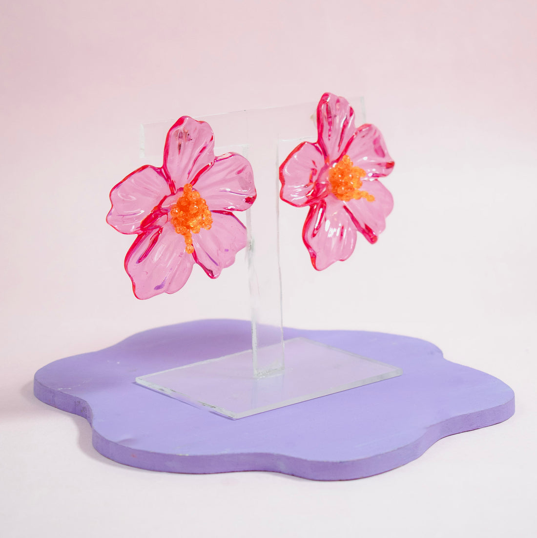 ¡NEW! Aretes MAXI Flores Místicas Fucsia