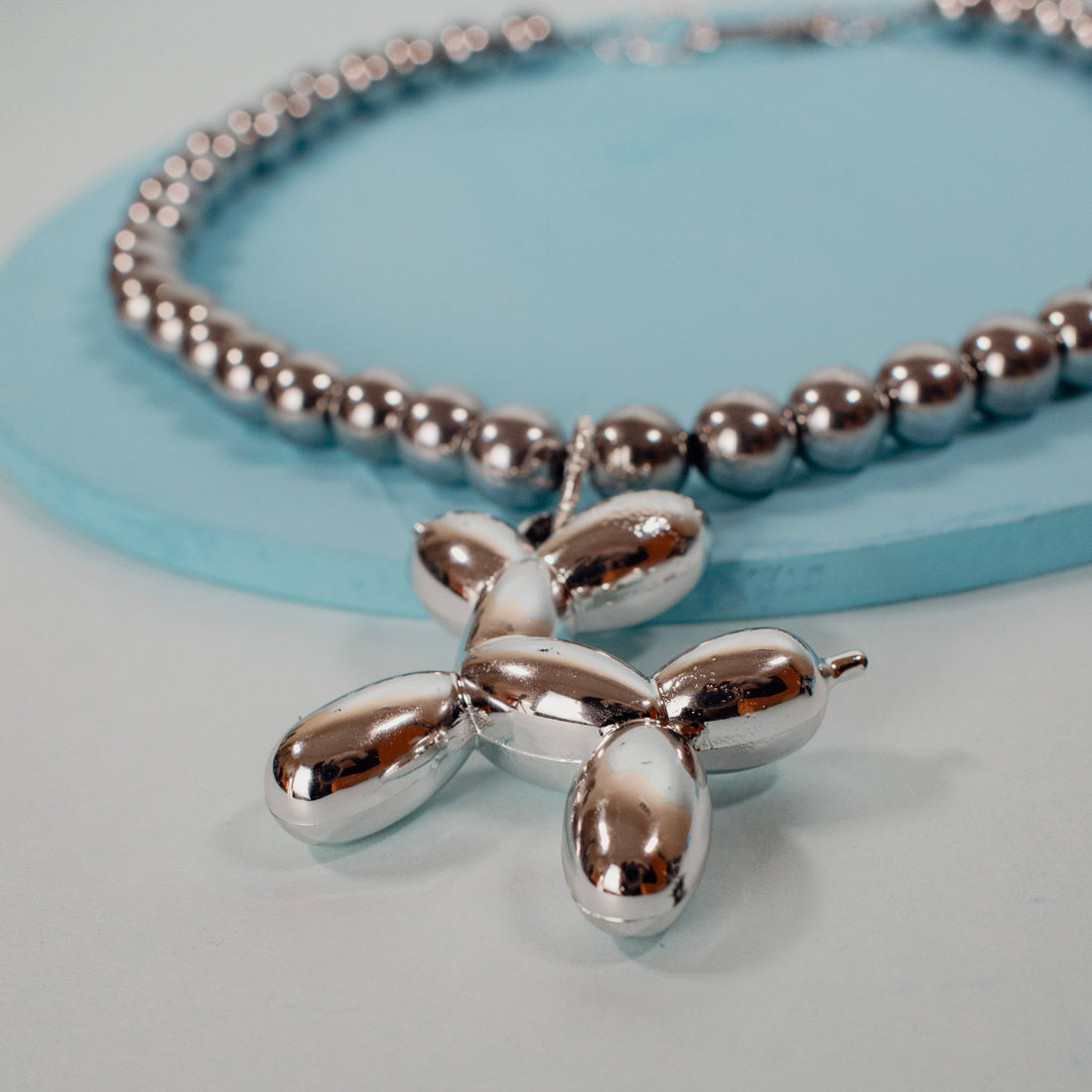 ¡NEW! Collar Pet Globo Plateado