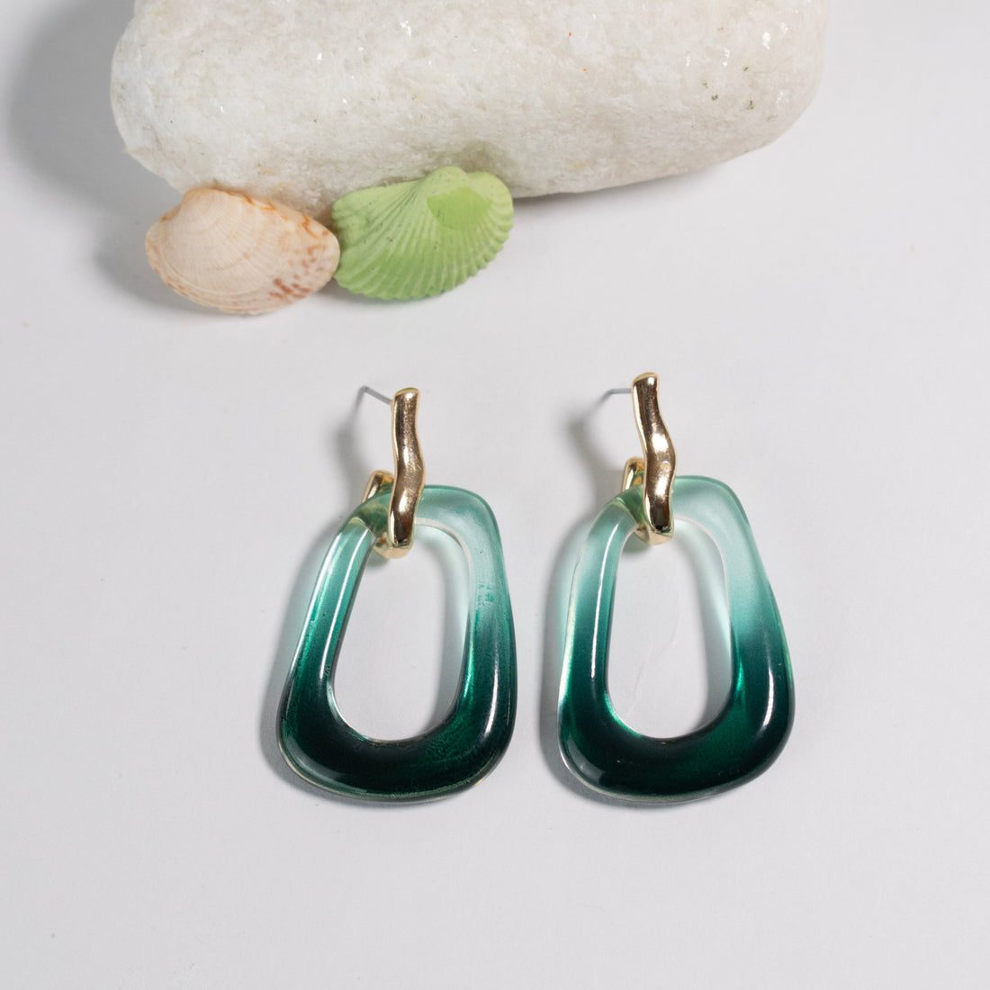 Aretes Aurora Marina Azul oscuro