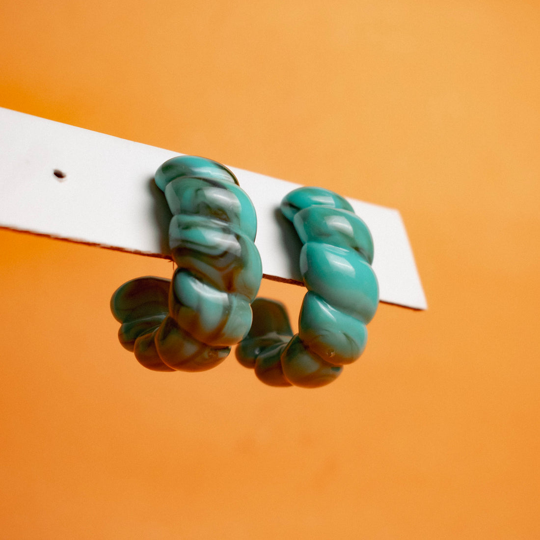 Aretes Acrílico Azul aguamarina