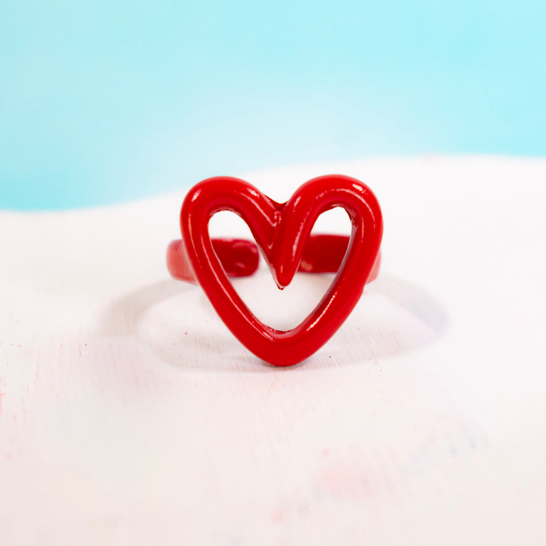 Anillo amor Rojo- Talla 7.5 Ajustable