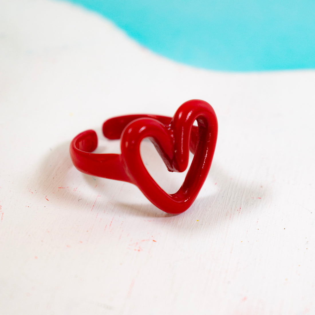 Anillo amor Rojo- Talla 7.5 Ajustable