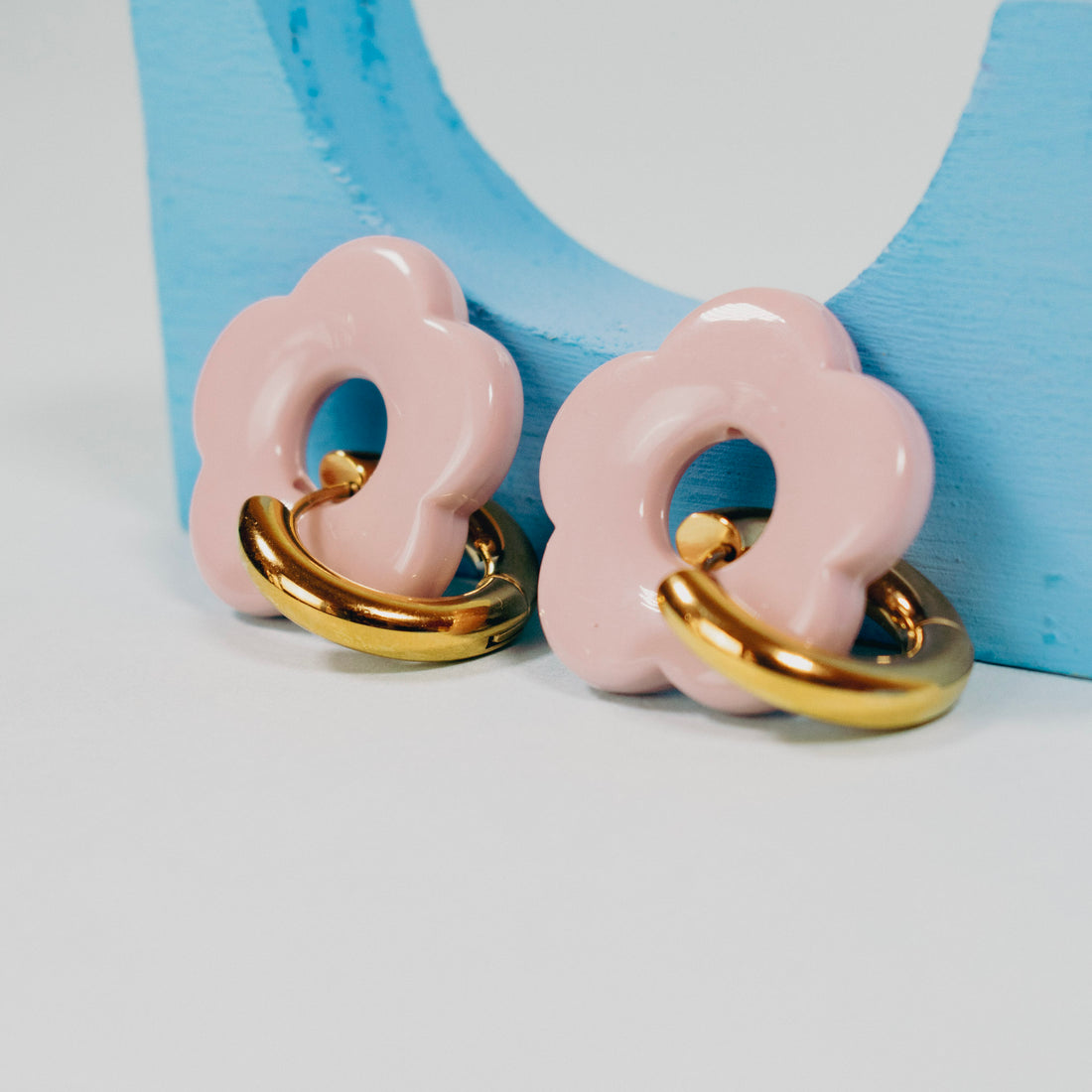 ¡NEW! Aretes Floral Rosa