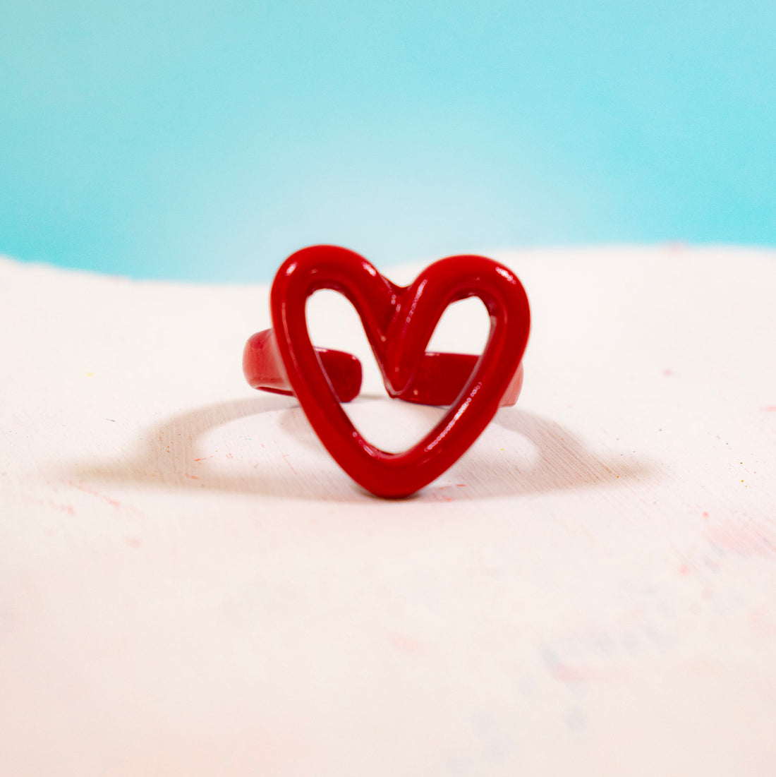 Anillo amor Rojo- Talla 7.5 Ajustable