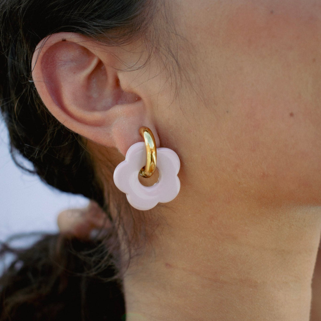 ¡NEW! Aretes Floral Rosa