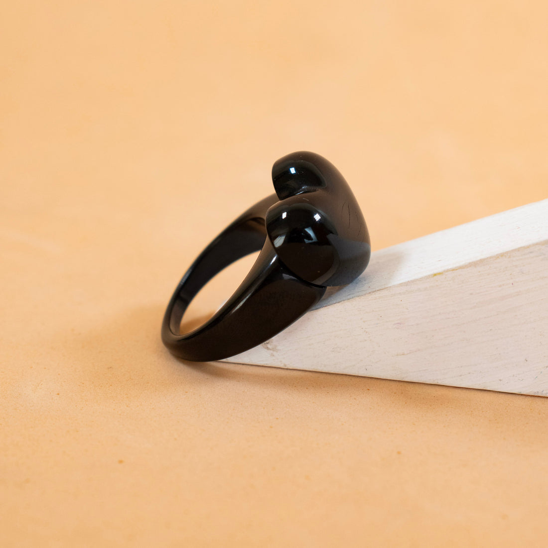 Anillo Corazonía Negro - Talla 8.5