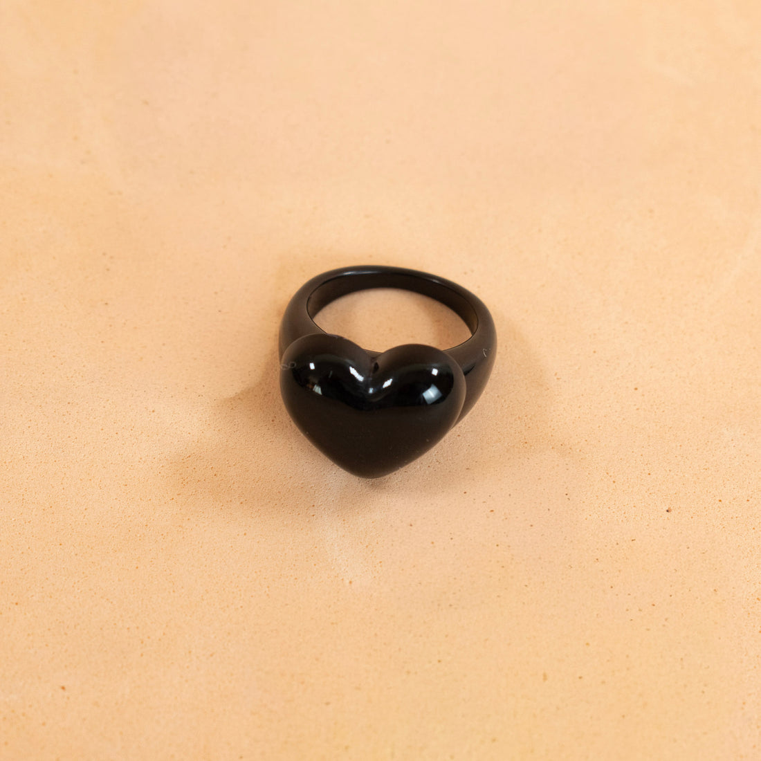 Anillo Corazonía Negro - Talla 8.5