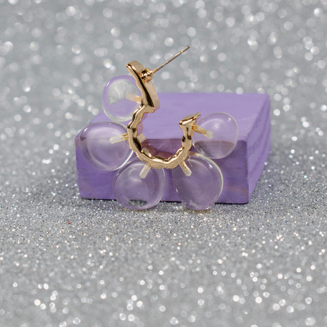 ¡NEW! Aretes Petalos Transparente