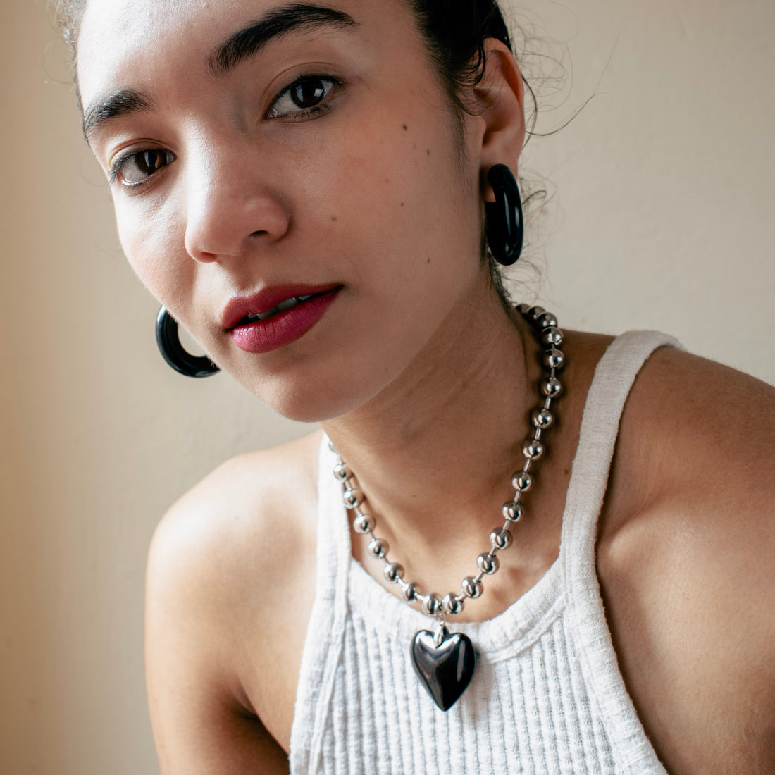 Collar Corazón Negro