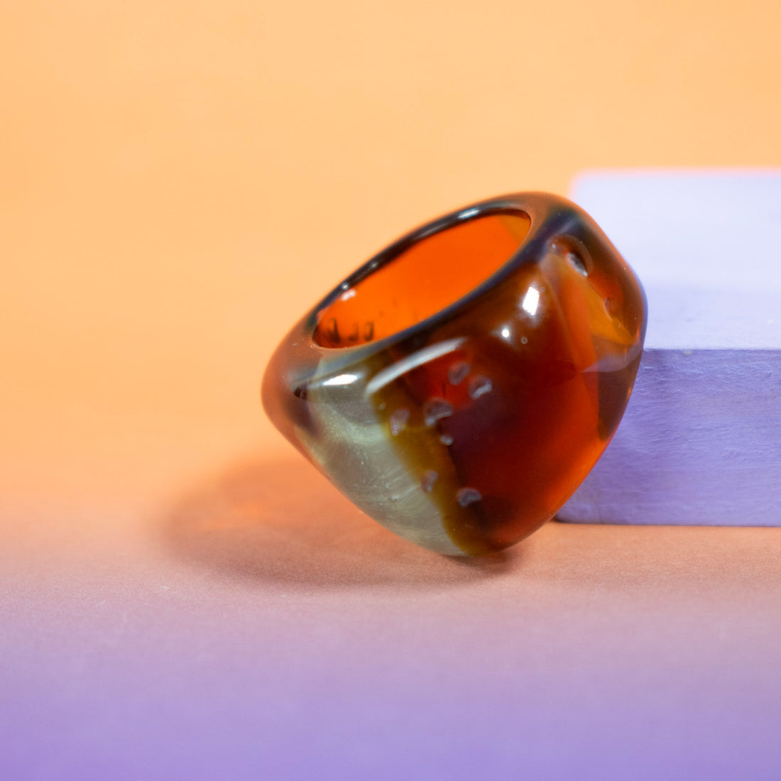 ¡NEW! Anillo Lunar Café - Talla 7