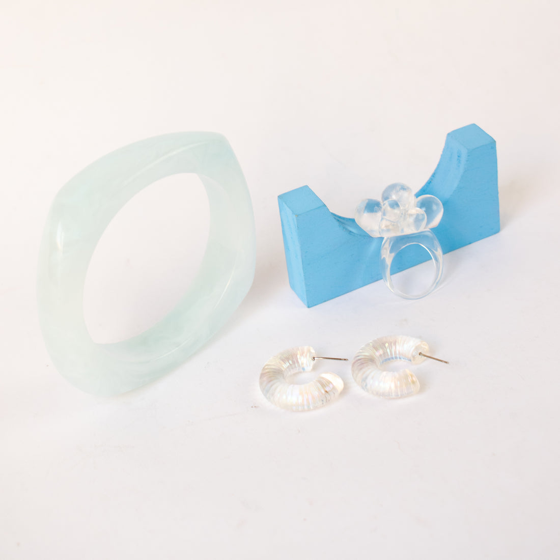 Conjunto Pulsera + aretes + Anillos Talla 9